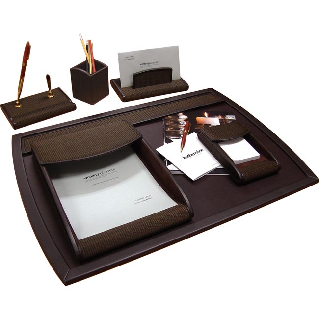 DS116 | Desk set Tatami Brown - Stationery manufacturer