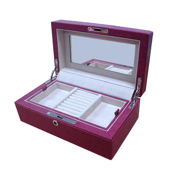 W0128-jewelry-box-Ostrich-with-reflect-mirror-1